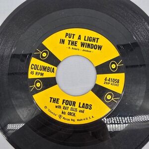The Four Lads Put A Light In‎ The Window 45 RPM Columbia 4-41058 Vinyl Record